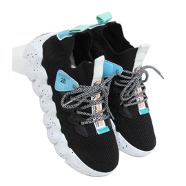 Černá NB387 Černá sportovní obuv na vysoké podrážce Černá NB387 Černá sportovní obuv na vysoké podrážce