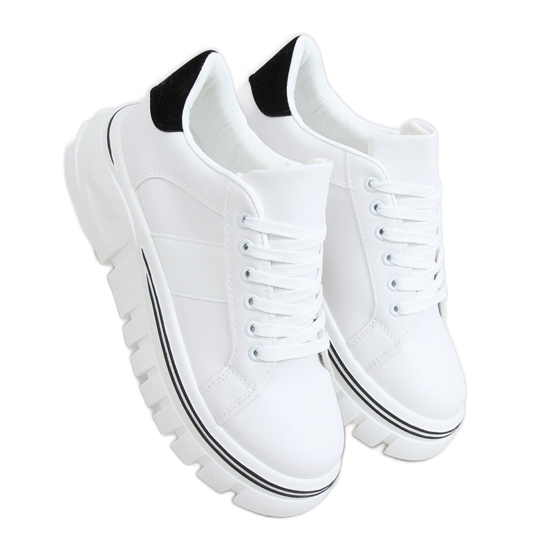 Tenisky na vysoké podrážce bílé NB382P bílé bílý