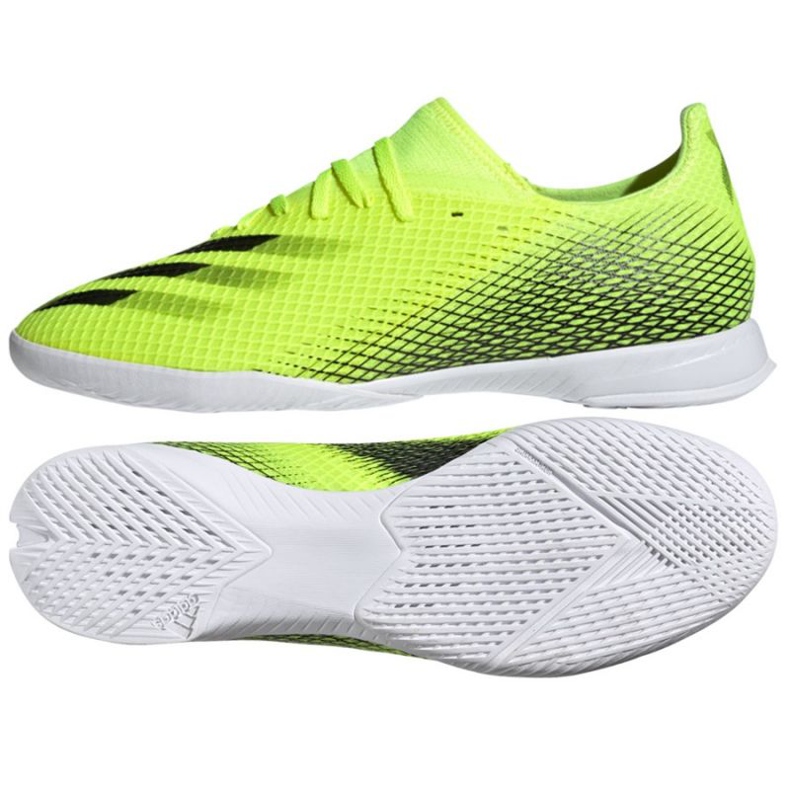Kopačky Adidas X Ghosted.3 In M FW6937 bílá, neonově žlutá zelená