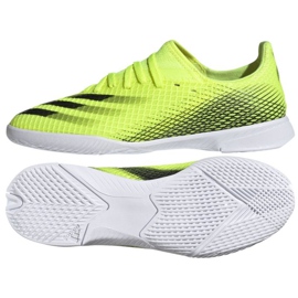 Kopačky Adidas X Ghosted.3 In Jr FW6924 bílá, žlutá neon zelený