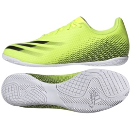 Kopačky Adidas X Ghosted.4 In M FW6906 bílá, žlutá neon zelený