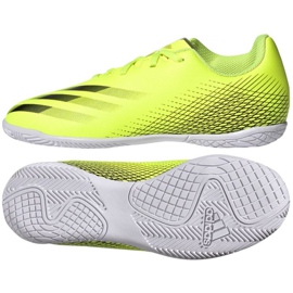 Kopačky Adidas X Ghosted.4 In Jr FW6923 zelená, žlutá neon zelený