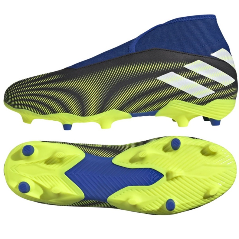 Kopačky Adidas Nemeziz.3 Ll Fg M FW7411 bílá, černá, modrá, žlutá černá