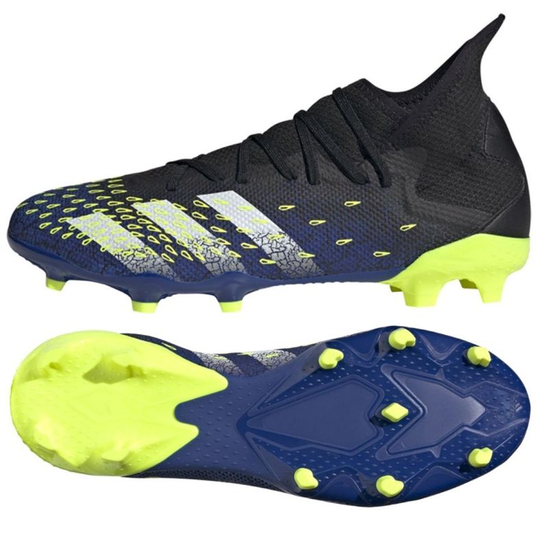 Kopačky Adidas Predator Freak.3 Fg M FY0610 bílá, černá, královská černá