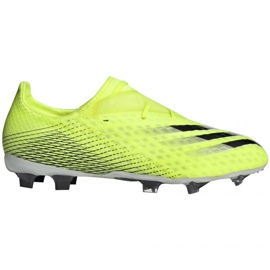 Kopačky Adidas X Ghosted.2 Fg M FW6958 bílý, žlutozelený neon zelená