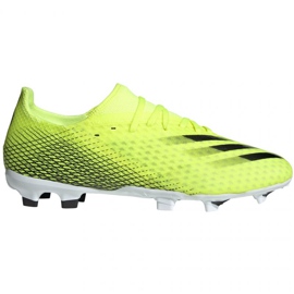 Kopačky Adidas X Ghosted.3 Fg M FW6948 bílý, žlutozelený neon zelená