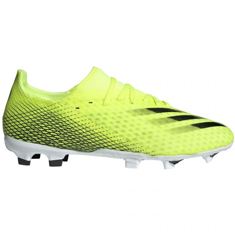 Kopačky Adidas X Ghosted.3 Fg M FW6948 bílý, žlutozelený neon zelená