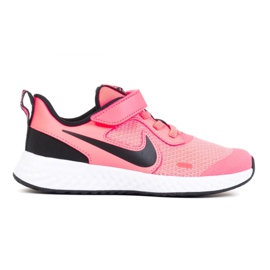 Boty Nike Revolution 5 Psv Jr BQ5672-602 bílý růžový Boty Nike Revolution 5 Psv Jr BQ5672-602 bílý růžový