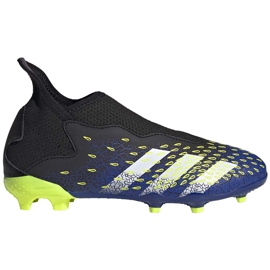 Kopačky adidas Predator Freak.3 Ll Fg černo-zelená-tmavě modrá Junior FY0618 černý černý