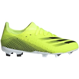 Adidas X Ghosted.3 Fg Dětské kopačky žluto-černé FW6934 žluť žluť