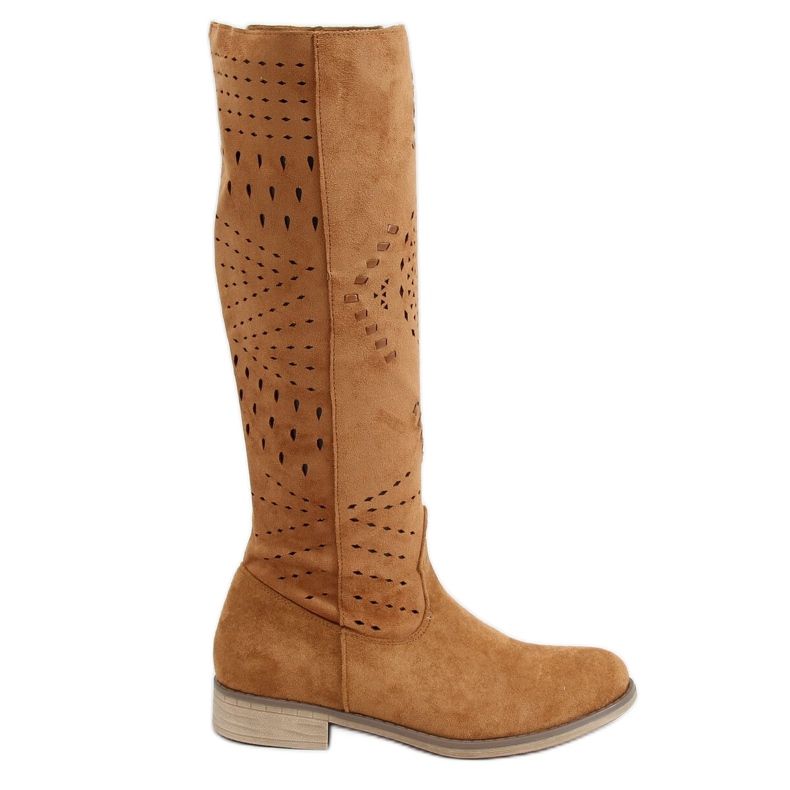 Velbloudí prolamované boty Camel ST-53P hnědý