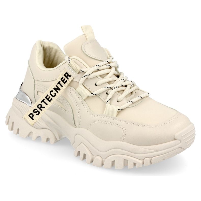 PS1 Dámské tenisky na masivní podrážce béžové robustní béžový