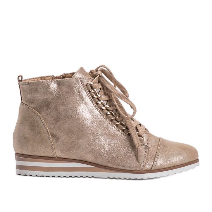 Béžové tenisky 15A8617 béžový zlatý