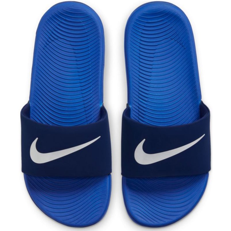 Pantofle Nike Kawa Jr 819 352 404 bílý modrý