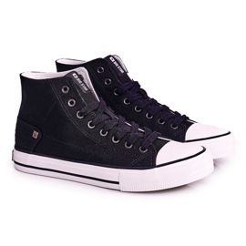 Pánské klasické vysoké tenisky Big Star DD174249 černé černá Pánské klasické vysoké tenisky Big Star DD174249 černé černá