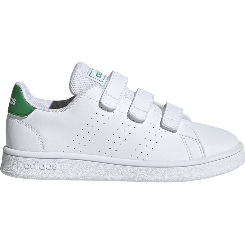 Dětské boty Adidas Advantage C bílé a zelené EF0223 bílý