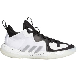 Dětské boty Adidas Harden Stepback 2 J bílé a černé FZ1545 bílý černý bílý