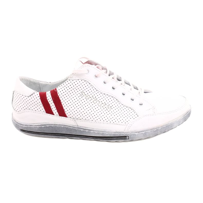 Polbut Bílé neformální boty JOK31 bílý červené