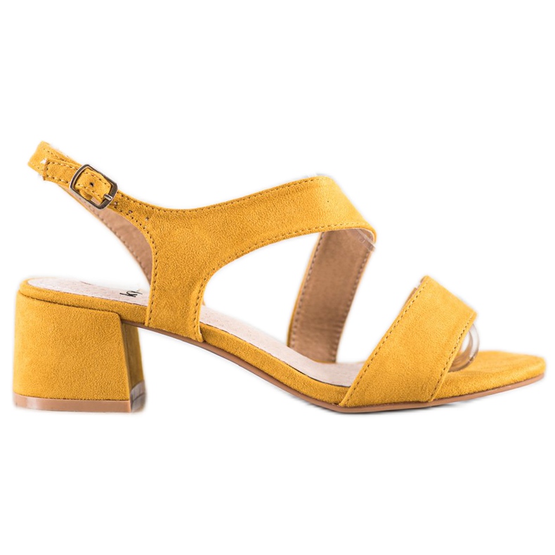 Kylie Žluté sandály na nízkém pruhu žlutá