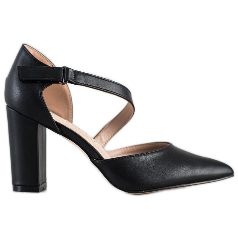 Sabatina Černá čerpadla s eko kůží