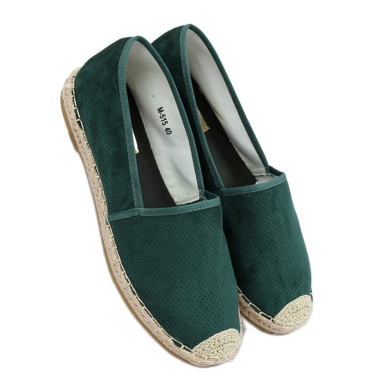 Zelené dámské espadrilky M-515 DK.GREEN zelená