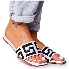 Dámské klasické pantofle bílé Melinda bílý černá