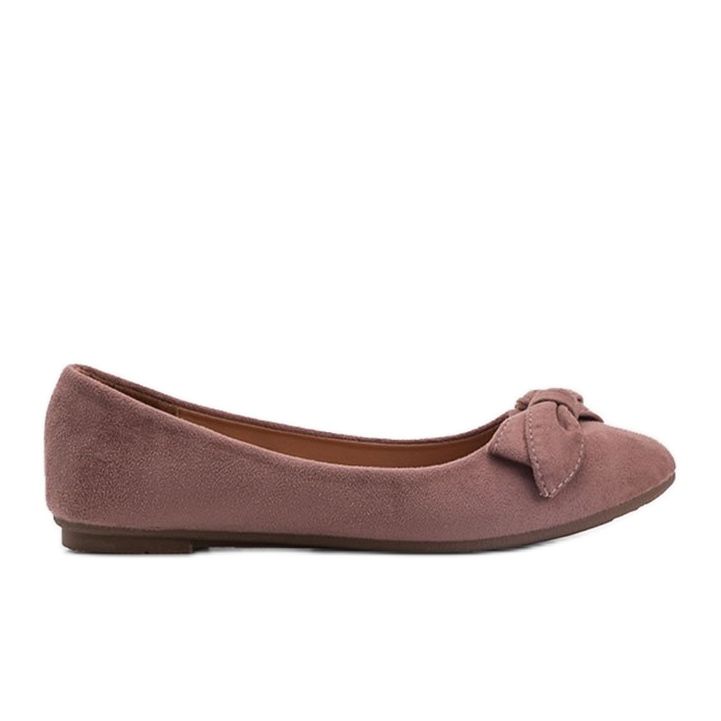 Ellieiny růžové semišové balerínky růžový