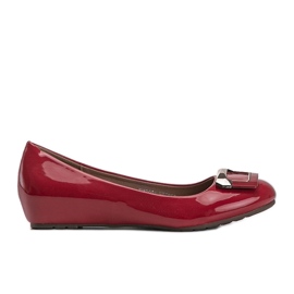 Červeně lakované balerínky Lillie červené