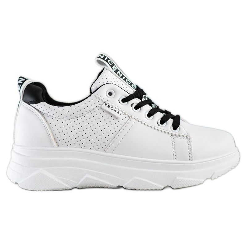 SHELOVET Tenisky Na Bílé Pěkné Platformě bílý