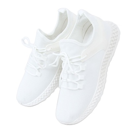 Bílé sportovní ponožky JH-09 White bílý Bílé sportovní ponožky JH-09 White bílý