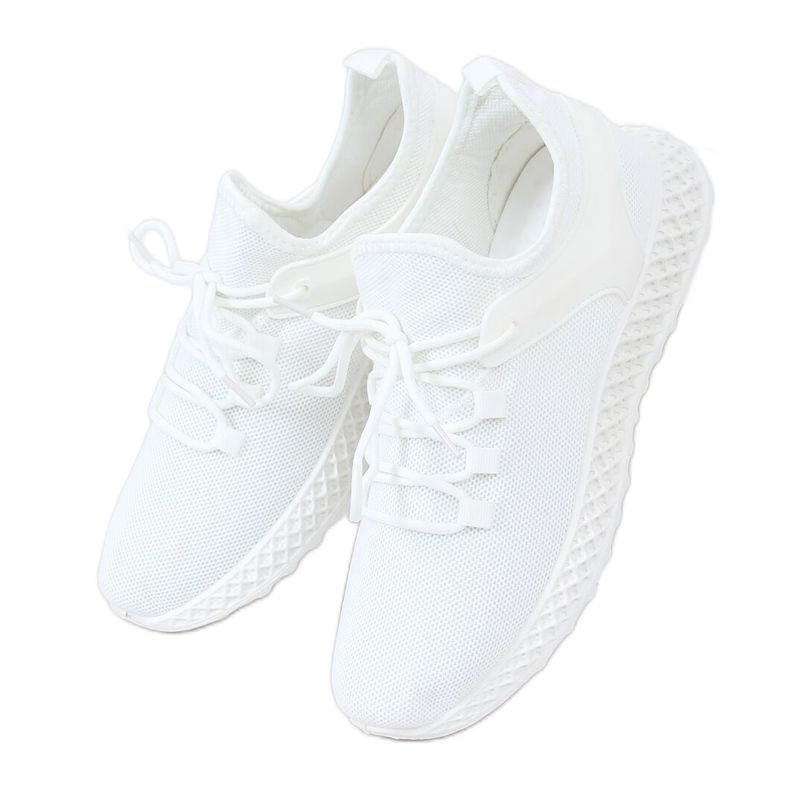 Bílé sportovní ponožky JH-09 White bílý