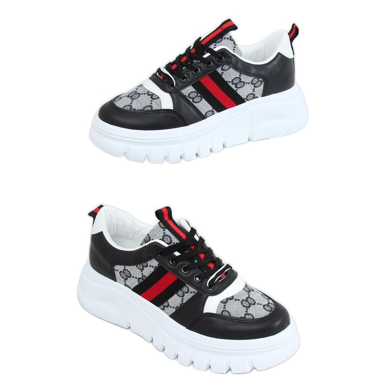 Designová černá sportovní obuv 205081 Black vícebarevný Designová černá sportovní obuv 205081 Black vícebarevný