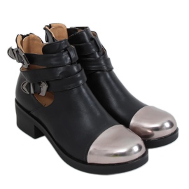 Černá 9100 Černě střižené kozačky černý