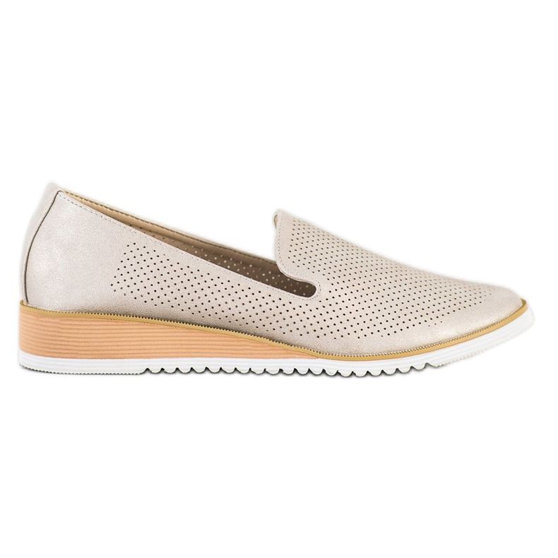 Goodin Prolamované kožené pány zlatý