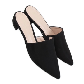 Černé mandlové pantofle MM-799 Black černý