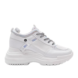 Bílé tenisky na tlusté Johanově podrážce bílý