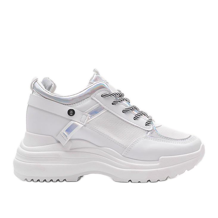 Bílé tenisky na tlusté Johanově podrážce bílý