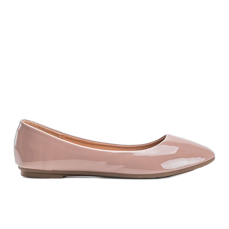 Béžové lakované indické baleríny béžový