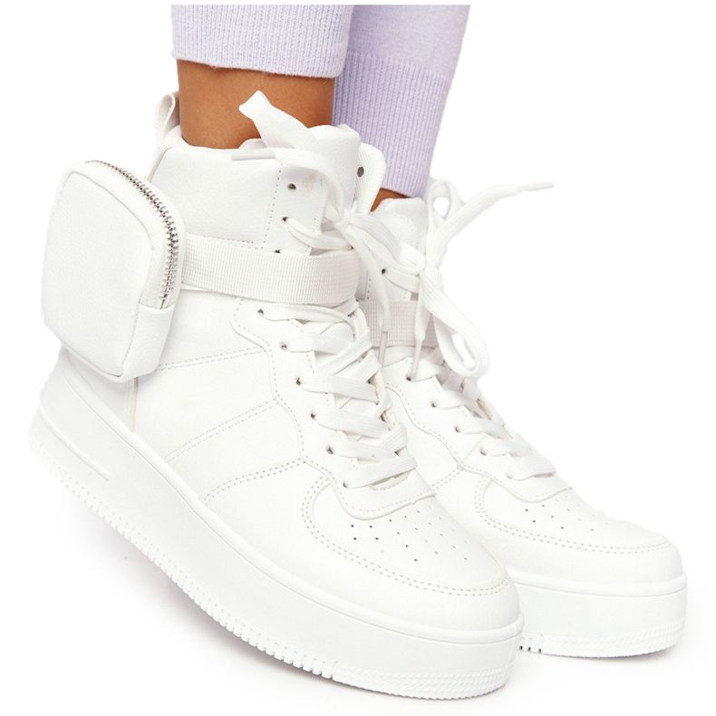 Dámské sportovní boty na platformě s ledvinou v bílé Alexis bílý