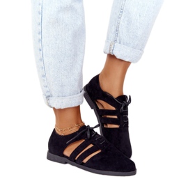 Dámské brogues s výřezy Black Lu Boo černý