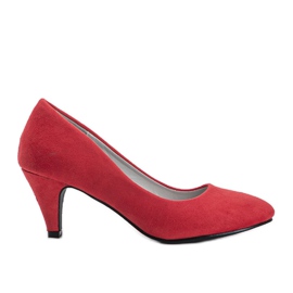 Červené lodičky z eko semiše Karissa červený