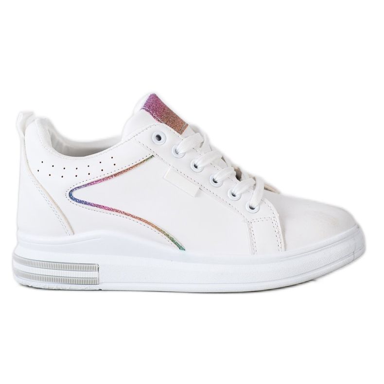 SHELOVET Bílé boty se skrytým klínem bílý SHELOVET Bílé boty se skrytým klínem bílý