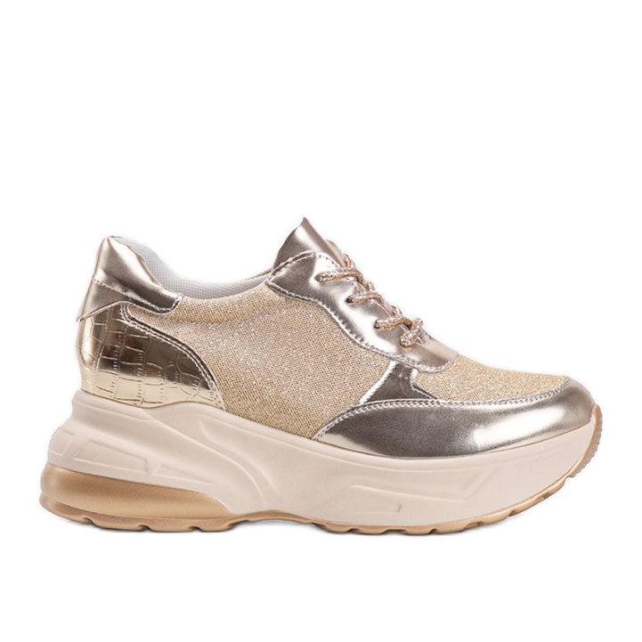 Zlaté tenisky s robustní podrážkou Amy zlatý