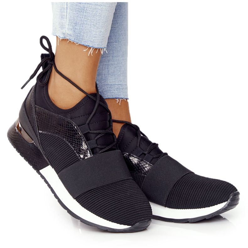 FB2 Dámská sportovní obuv Tenisky Black Netta černá