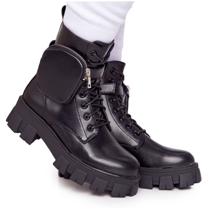 PS1 Černé dělnické boty na platformě Černá sobota