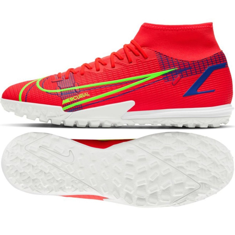 Kopačky Nike Mercurial Superfly 8 Academy Tf M CV0953 600 červené pomeranče a červené Kopačky Nike Mercurial Superfly 8 Academy Tf M CV0953 600 červené pomeranče a červené