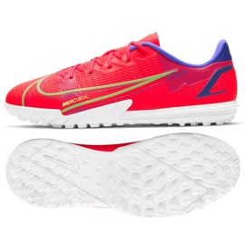 Fotbalové boty Nike Vapor 14 Academy Tf Jr CV0822 600 červený pomeranče a červené