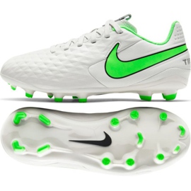 Kopačky Nike Tiempo Legend 8 Academy Mg Jr AT5732 030 slonová kost bílý