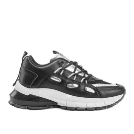 Černé tenisky se stříbrnými vložkami Guadalupe černá Černé tenisky se stříbrnými vložkami Guadalupe černá