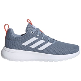 Šedá běžecká obuv Adidas Lite Racer Cln K FV9607 bílý modrý pomerančový